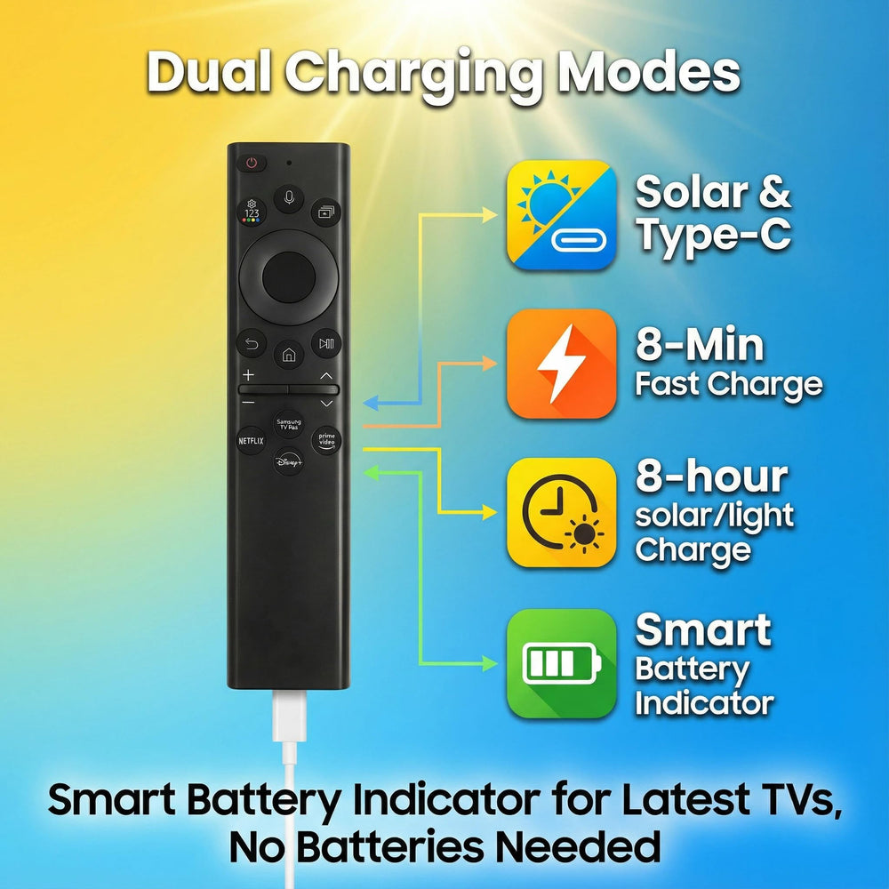 Gmatrix paneL solar en el mando destacando carga con luz ambiente para ahorro energético