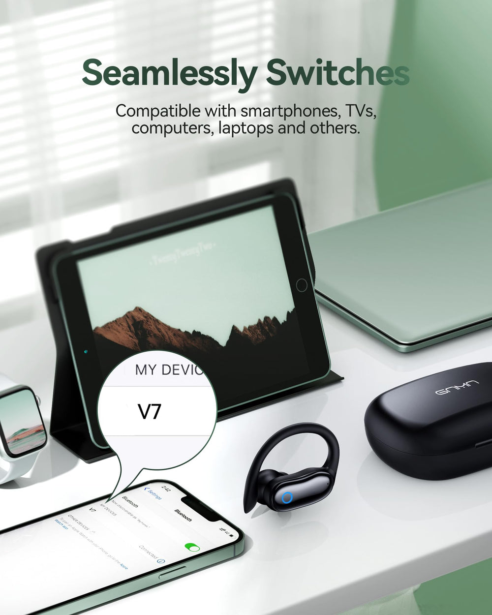 GNMN V7 comparación de tamaño en mano recalca portabilidad compacta