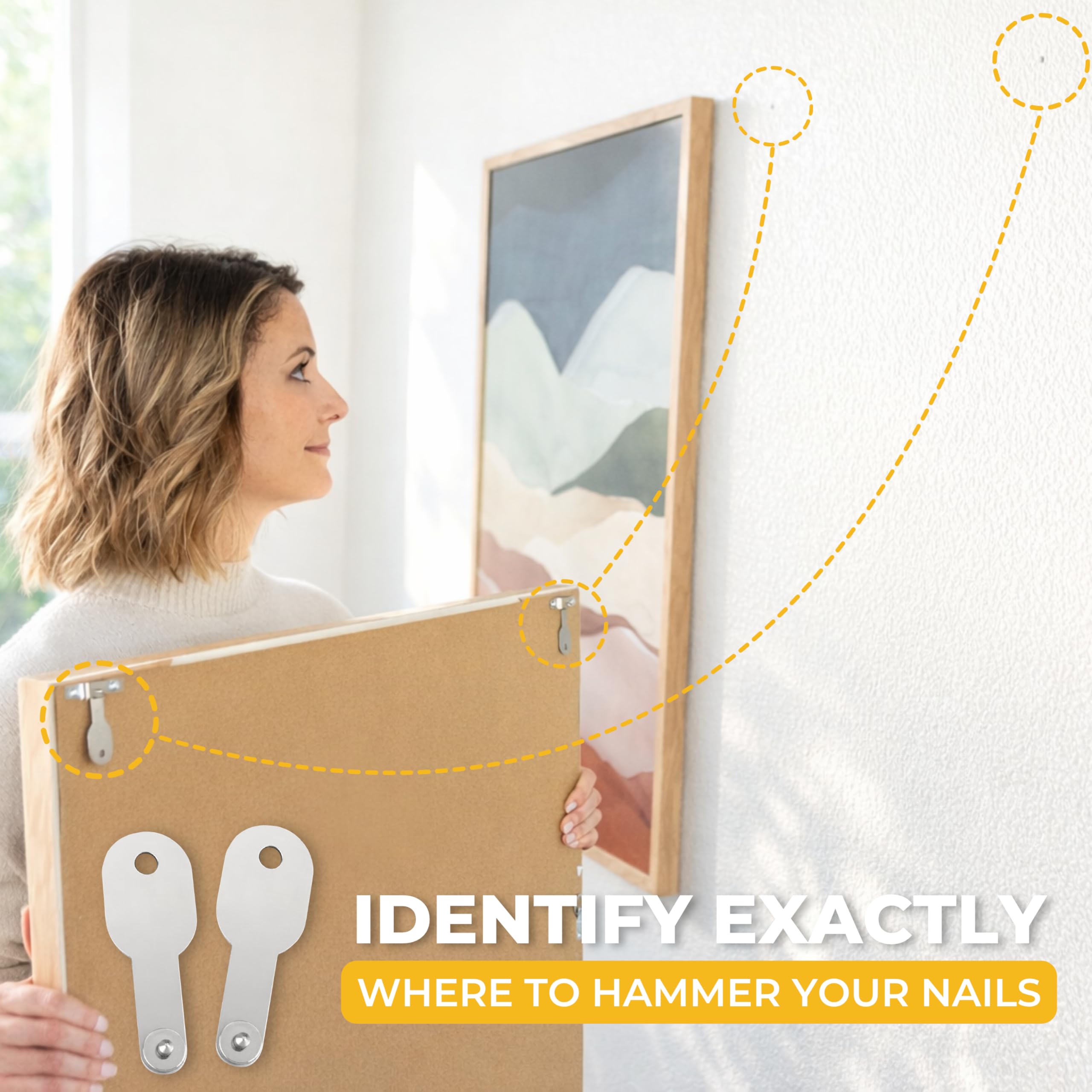 Go Hang It! nivel integrado cercano para colgar cuadros perfectamente rectos