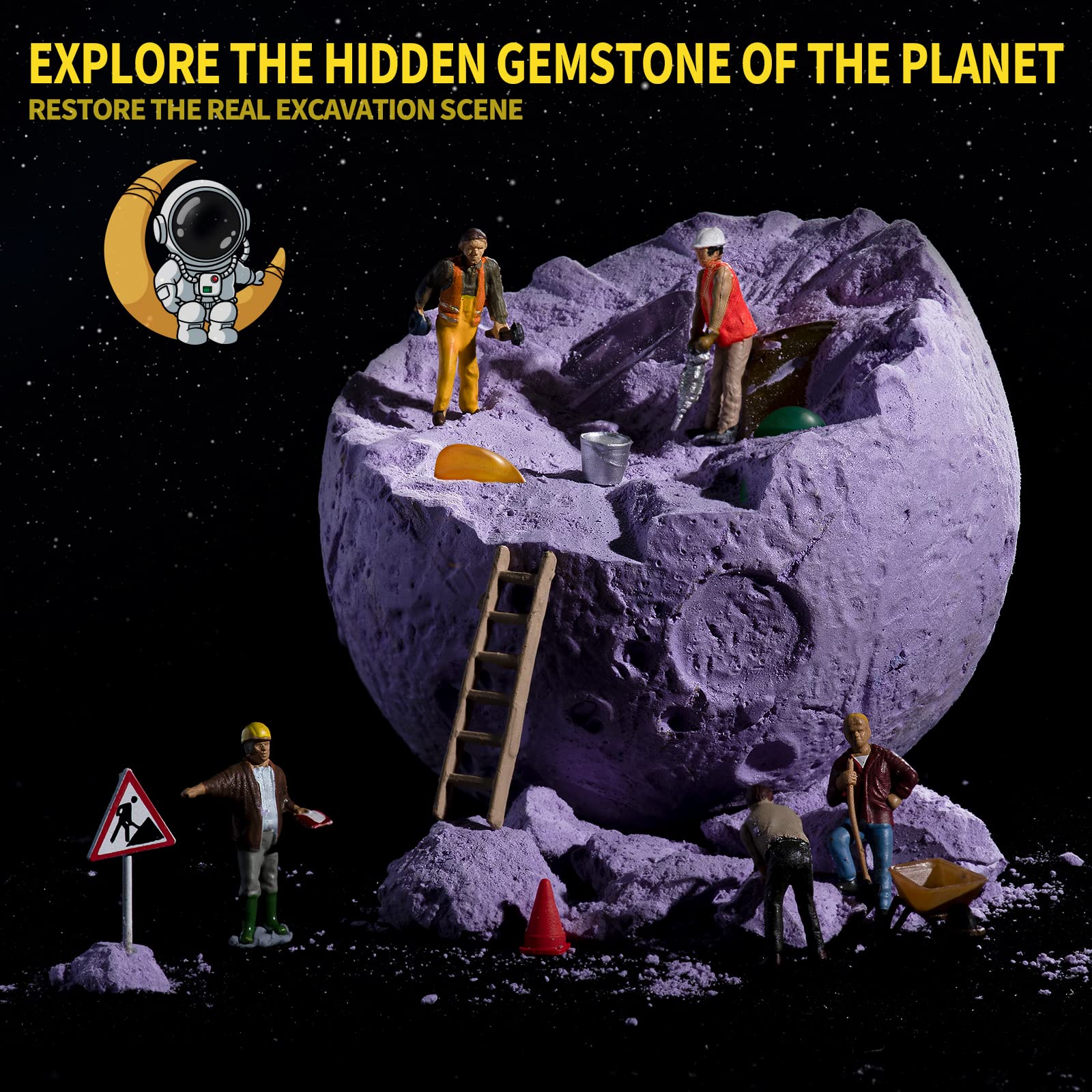 GobiDex niño excavando el bloque lunar fomentando habilidades manuales y curiosidad