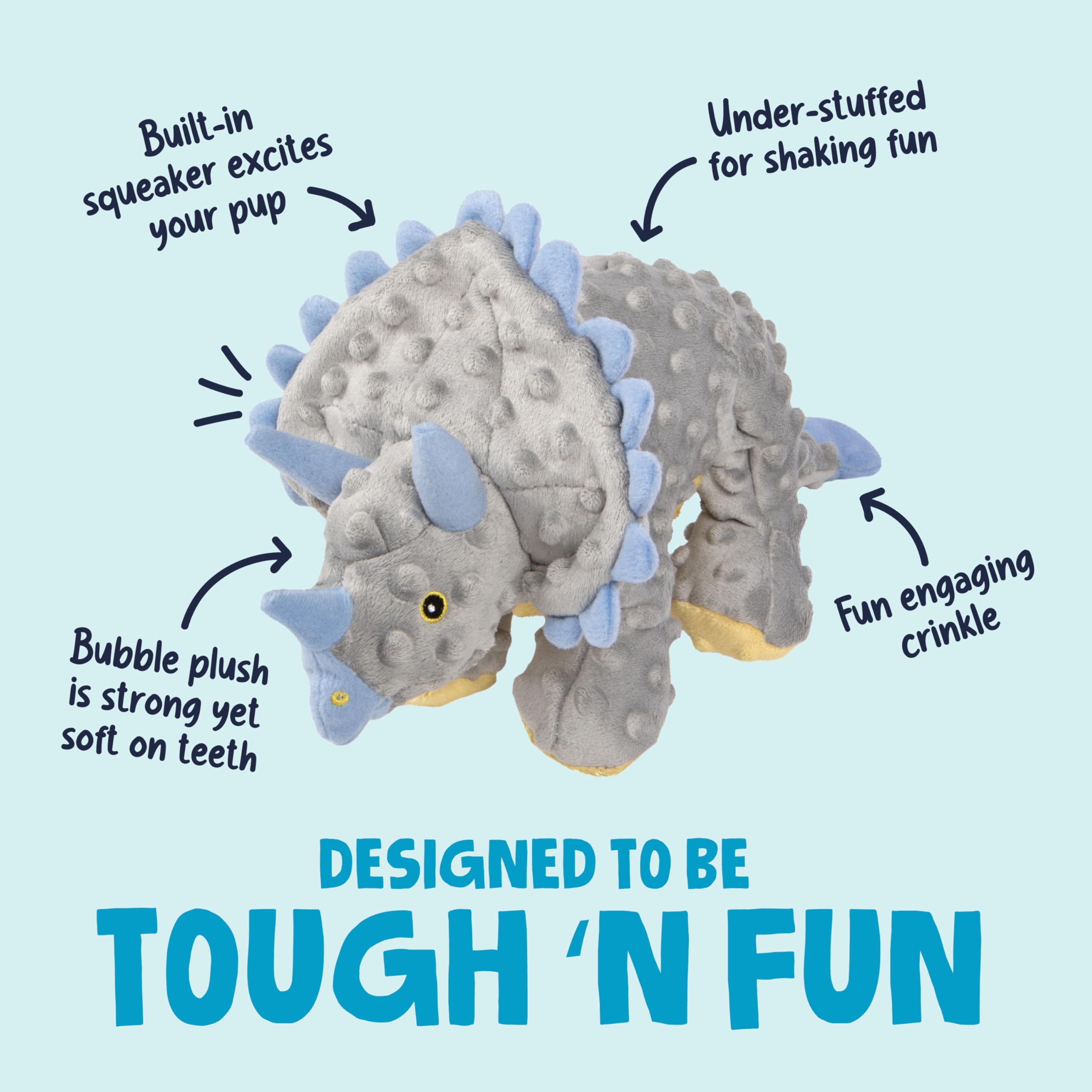 goDog detalle de textura bubble plush que atrae el juego
