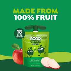 GoGo SqueeZ textura del puré de manzana sin azúcar añadida, aspecto natural