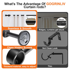 Gogrinliv soporte reforzado montado con tornillos ocultos para aspecto limpio