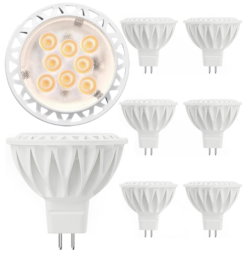 GOHDLAMP vista frontal del pack de seis bombillas MR16, ahorro energético inmediato