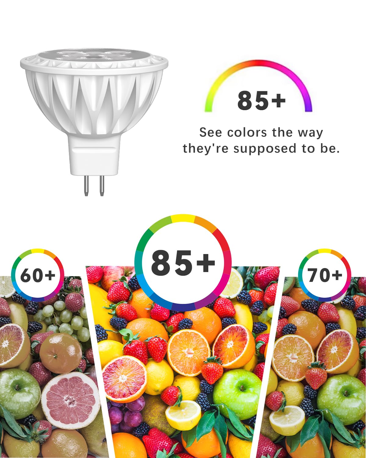 GOHDLAMP muestra el haz de 38 grados proyectado en pared para acento puntual