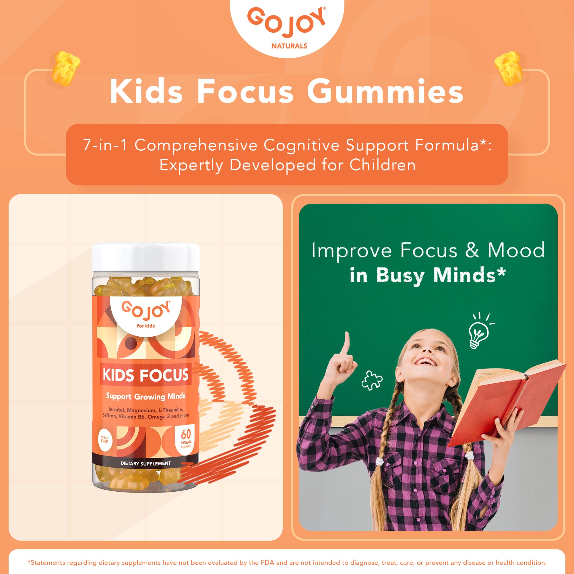 GOJOY NATURALS primer plano textura de la gomita, fácil masticar