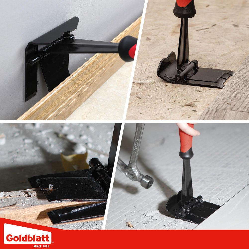 Goldblatt extracción de baldosa mostrando la punta fina y palanca precisa
