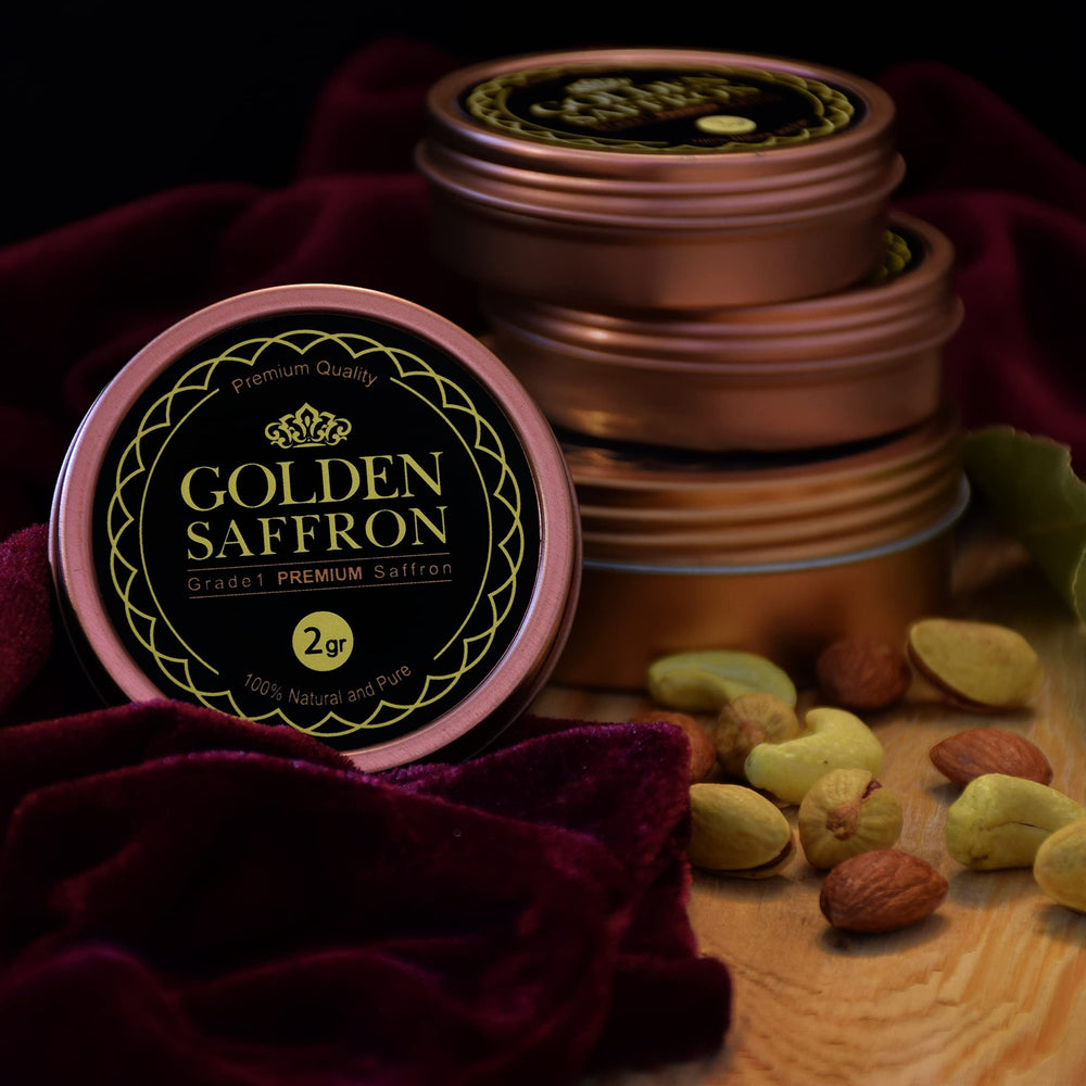 Golden Saffron etiqueta de laboratorio mostrando verificación Non-GMO
