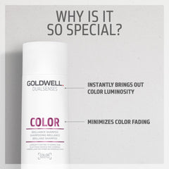 Aplicación de Goldwell en ducha sobre cabello teñido para luminosidad
