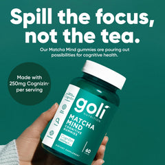 Goli detalle del polvo de matcha para mostrar origen natural