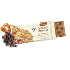 GoMacro detalle de chips de chocolate vegano aportando sabor y dulzura