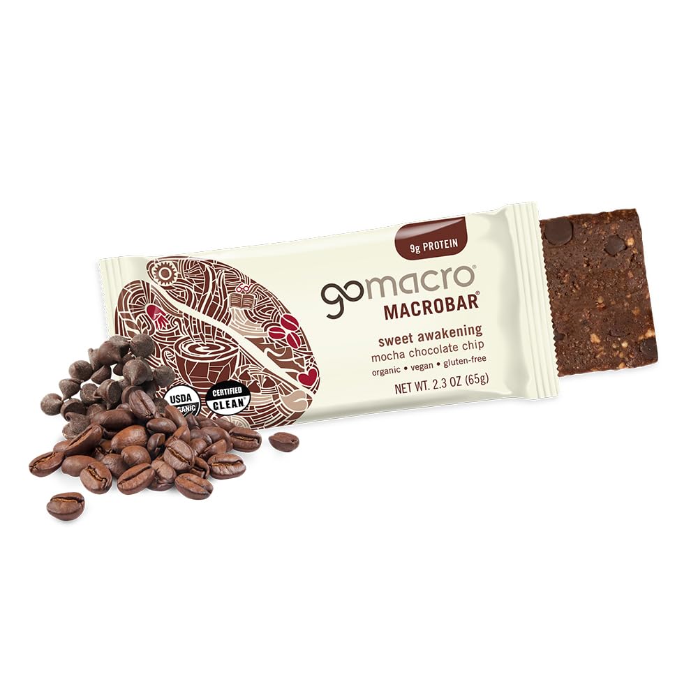 GoMacro MacroBar barra en mano lista para comer, portátil y conveniente para viajar