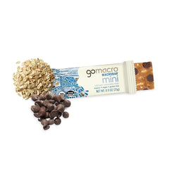 GoMacro textura de avena y chispas de chocolate, aspecto natural y apetecible