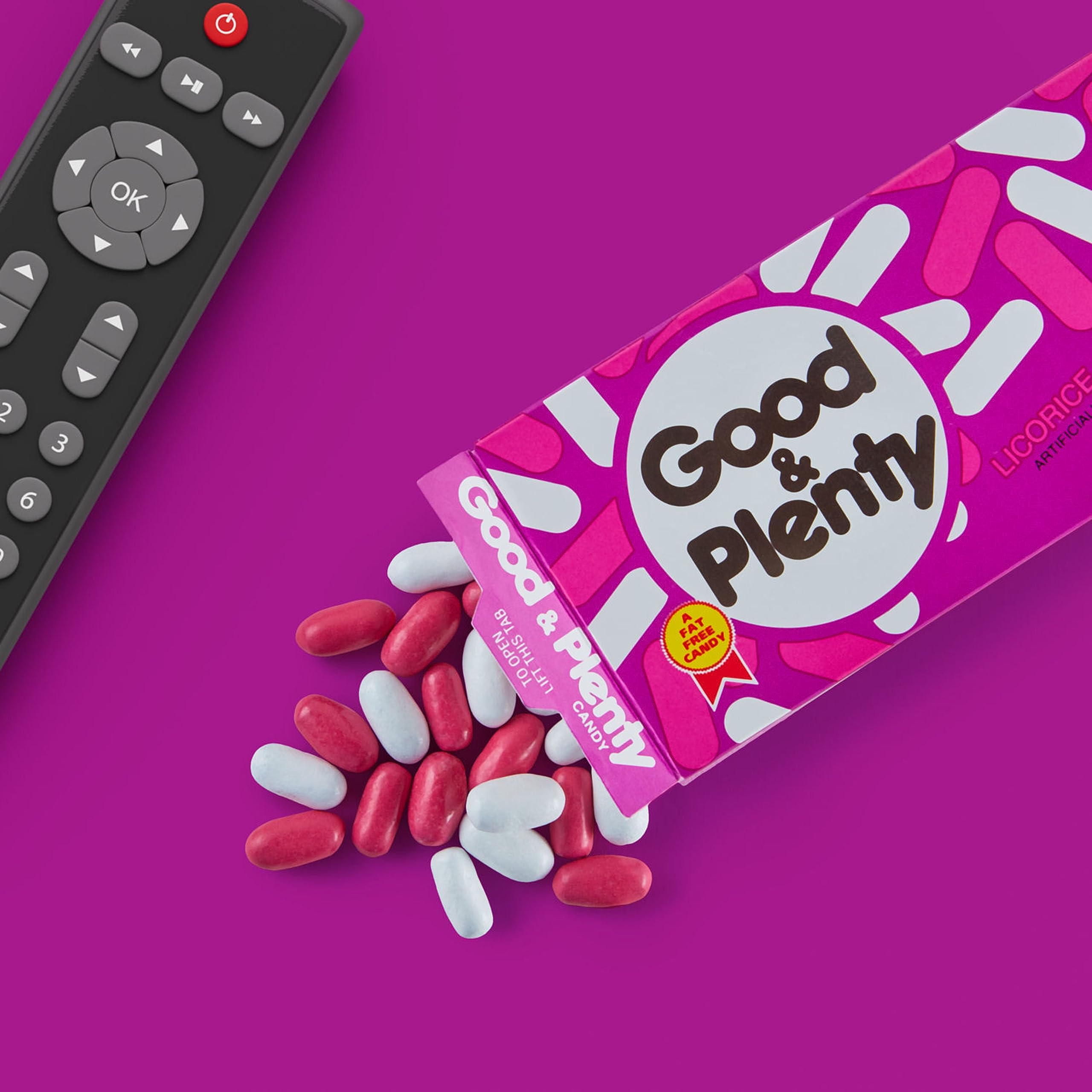 Good & Plenty detalle de etiqueta y datos nutricionales para información