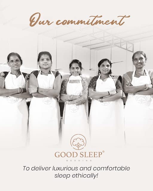 Good Sleep Bedding dormitorio con las fundas puestas, aspecto estilo hotel