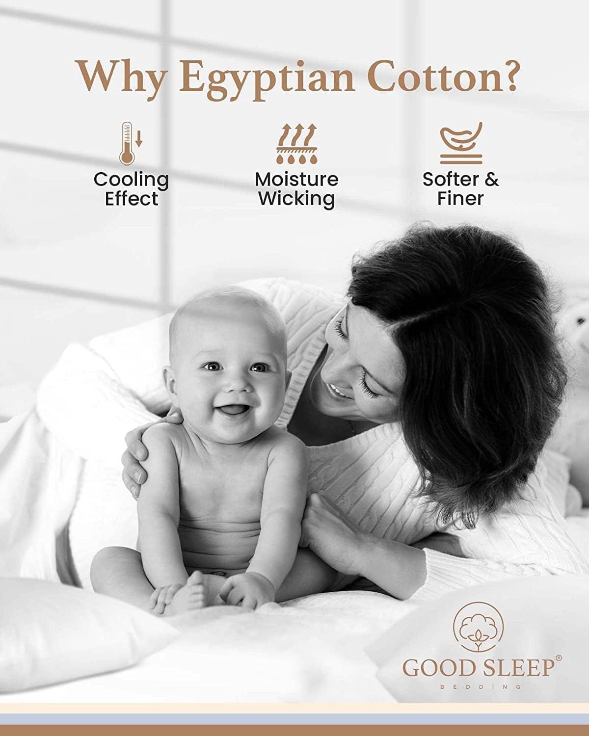 Good Sleep Bedding etiqueta de cuidado y composición, instrucciones útiles