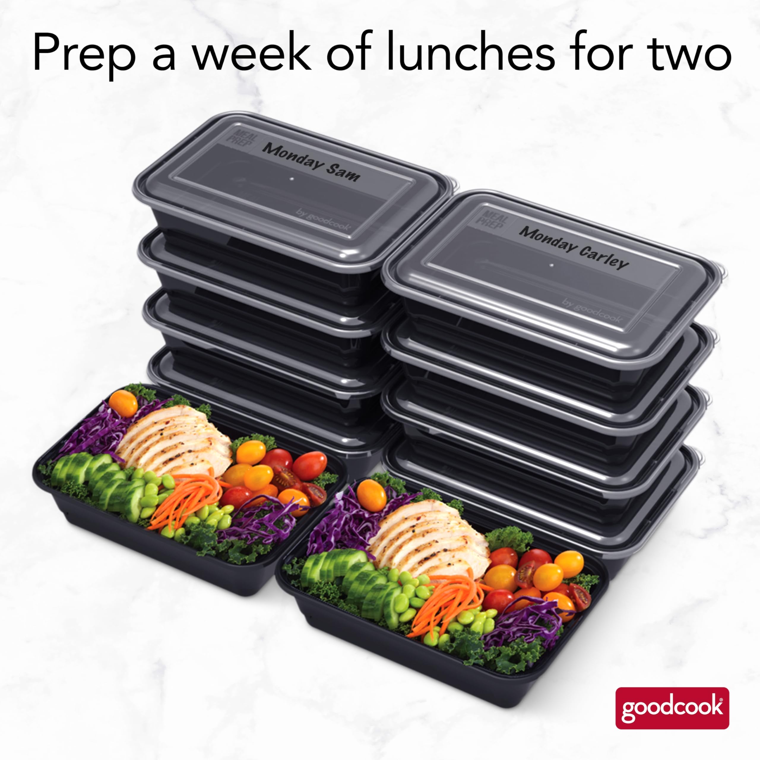 GoodCook recipiente con receta listo para llevar ideal para almuerzos