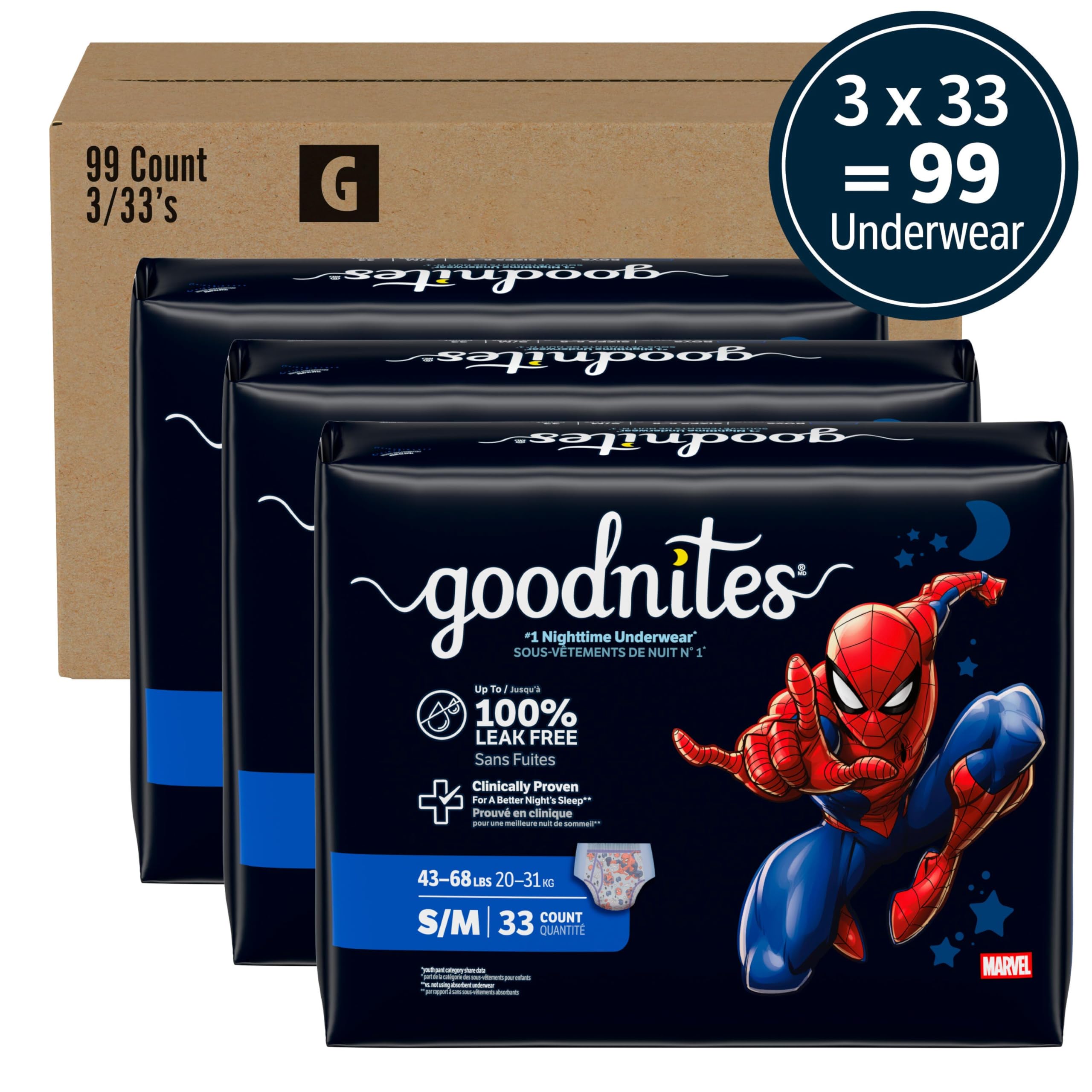 GoodNites diseño Spider-Man en la prenda que motiva confianza