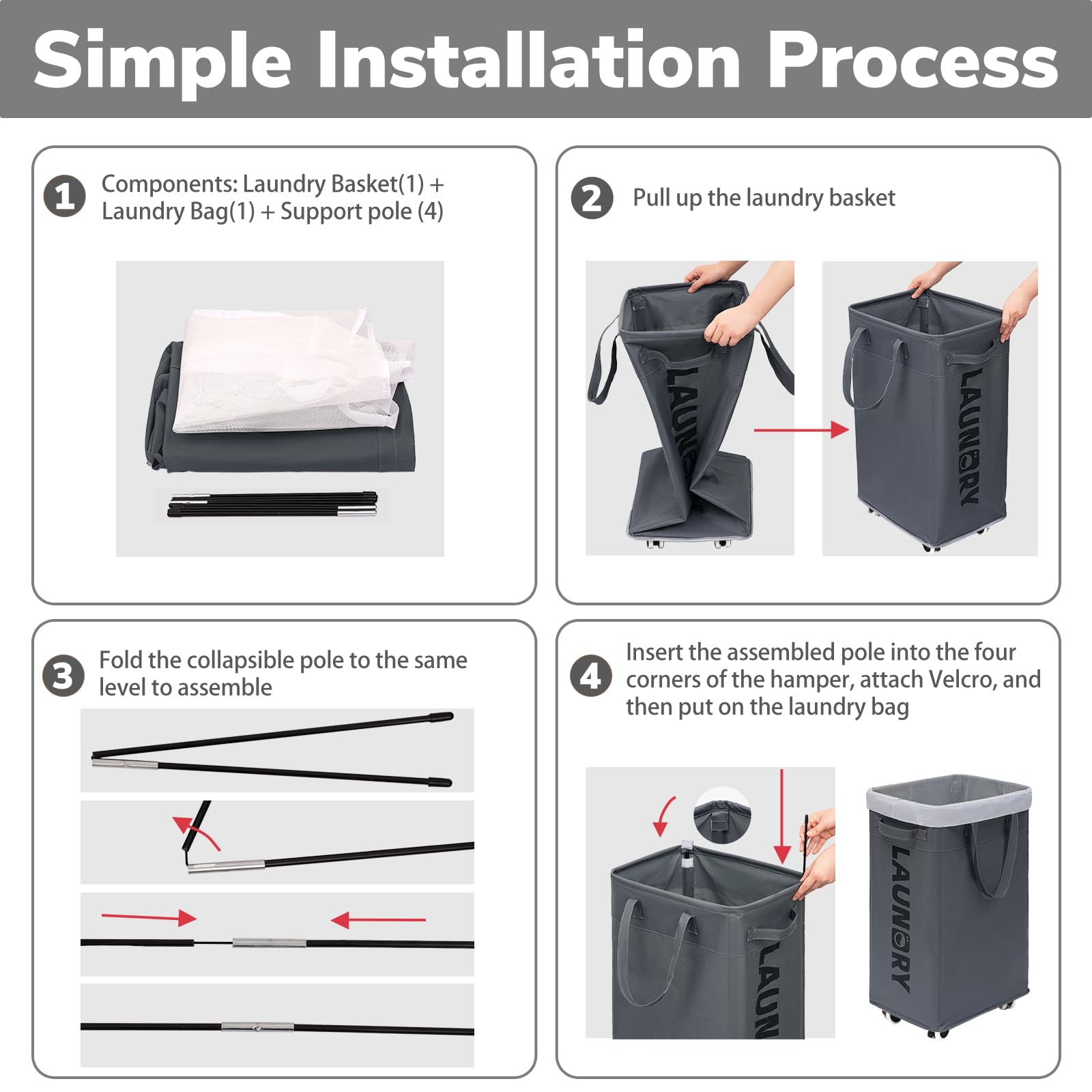 Goodpick top frame and handle detail for stable carrying and durability