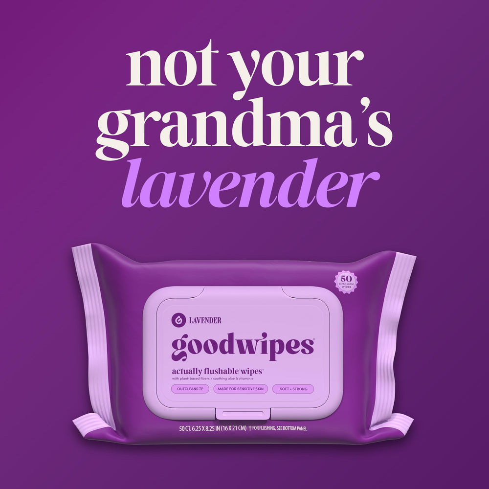 goodwipes paquete resealable abierto para conservar humedad y frescura