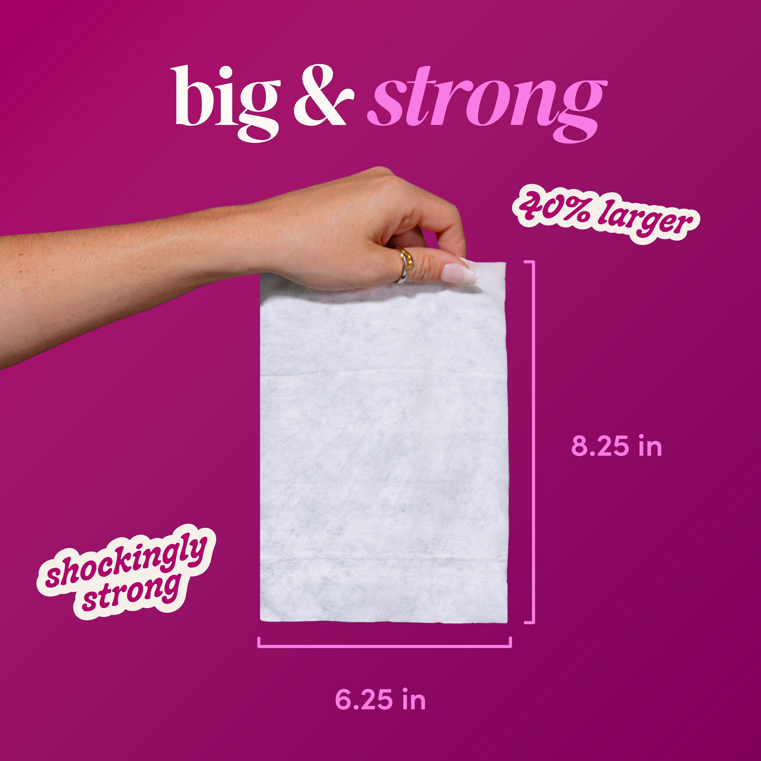 goodwipes toallita desplegada con textura visible para limpieza eficaz