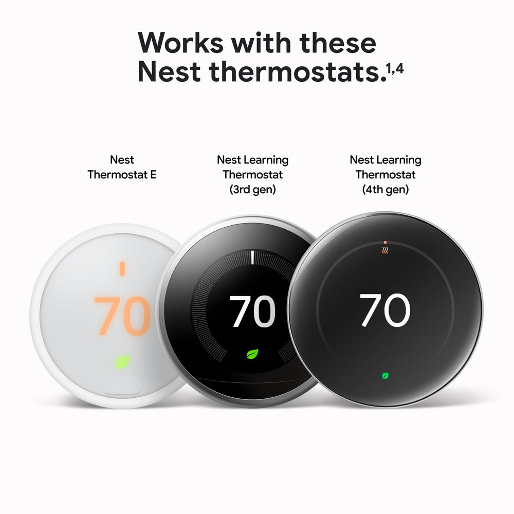 Google Nest Temperature Sensor comparación de tamaño muestra escala y fácil colocación