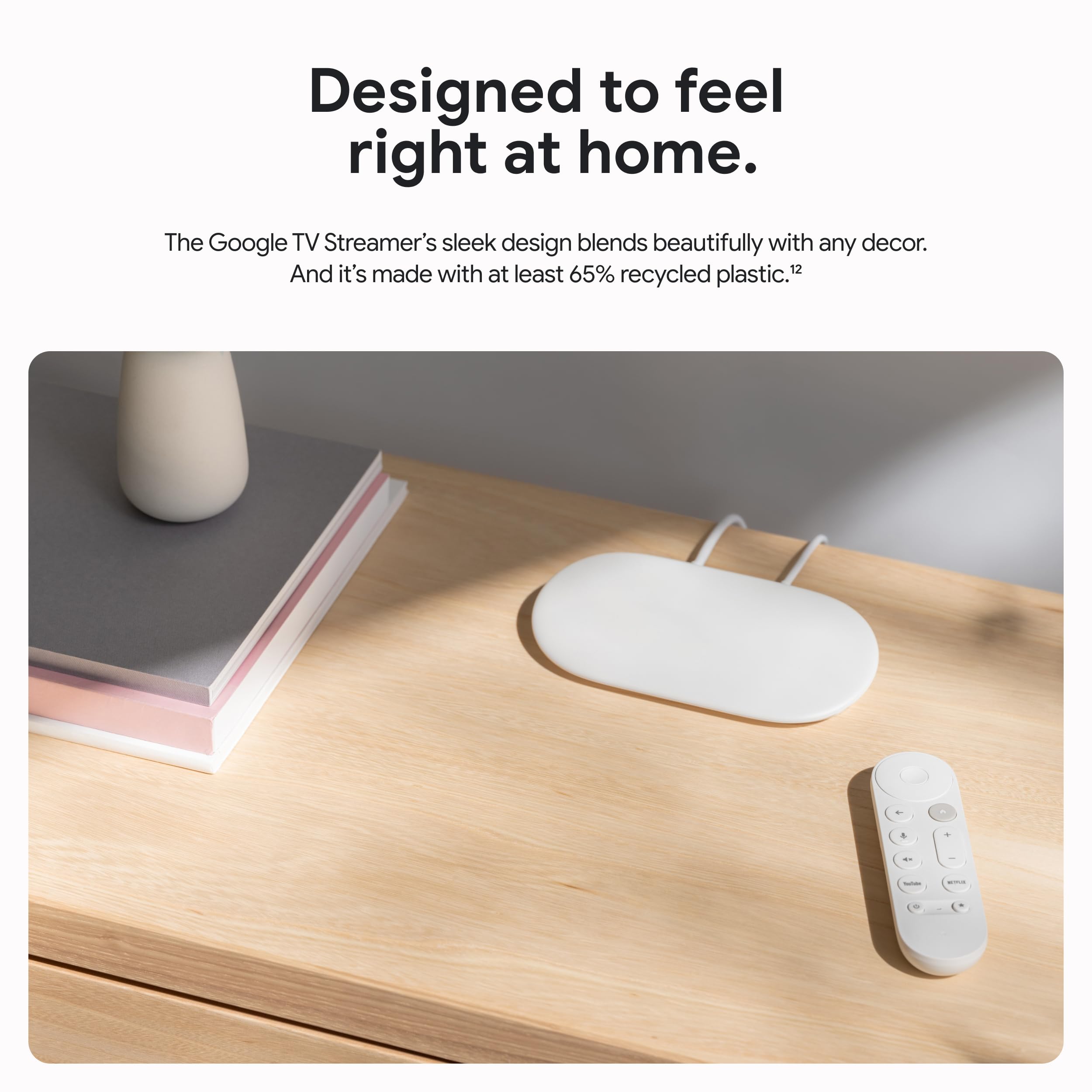 Google TV Streamer con altavoces compatibles Dolby Atmos para sonido envolvente mejorado