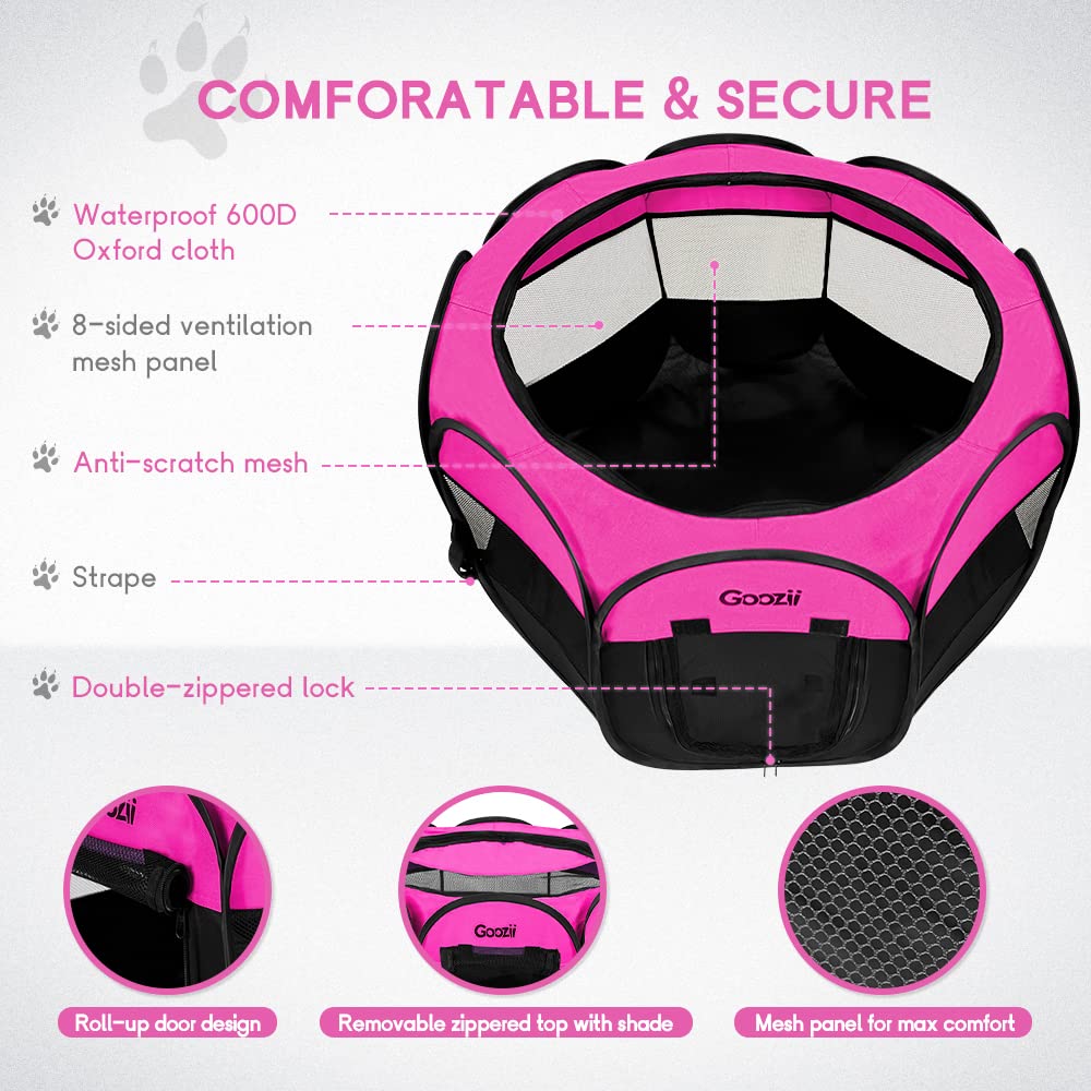 Goozii plegado en funda para transporte compacto y almacenamiento limpio