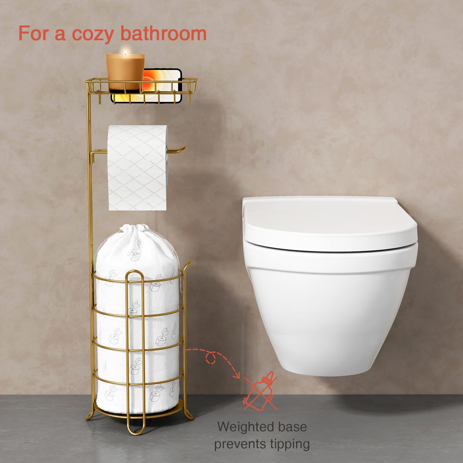 Goozii en baño real mostrando tamaño y estética elegante