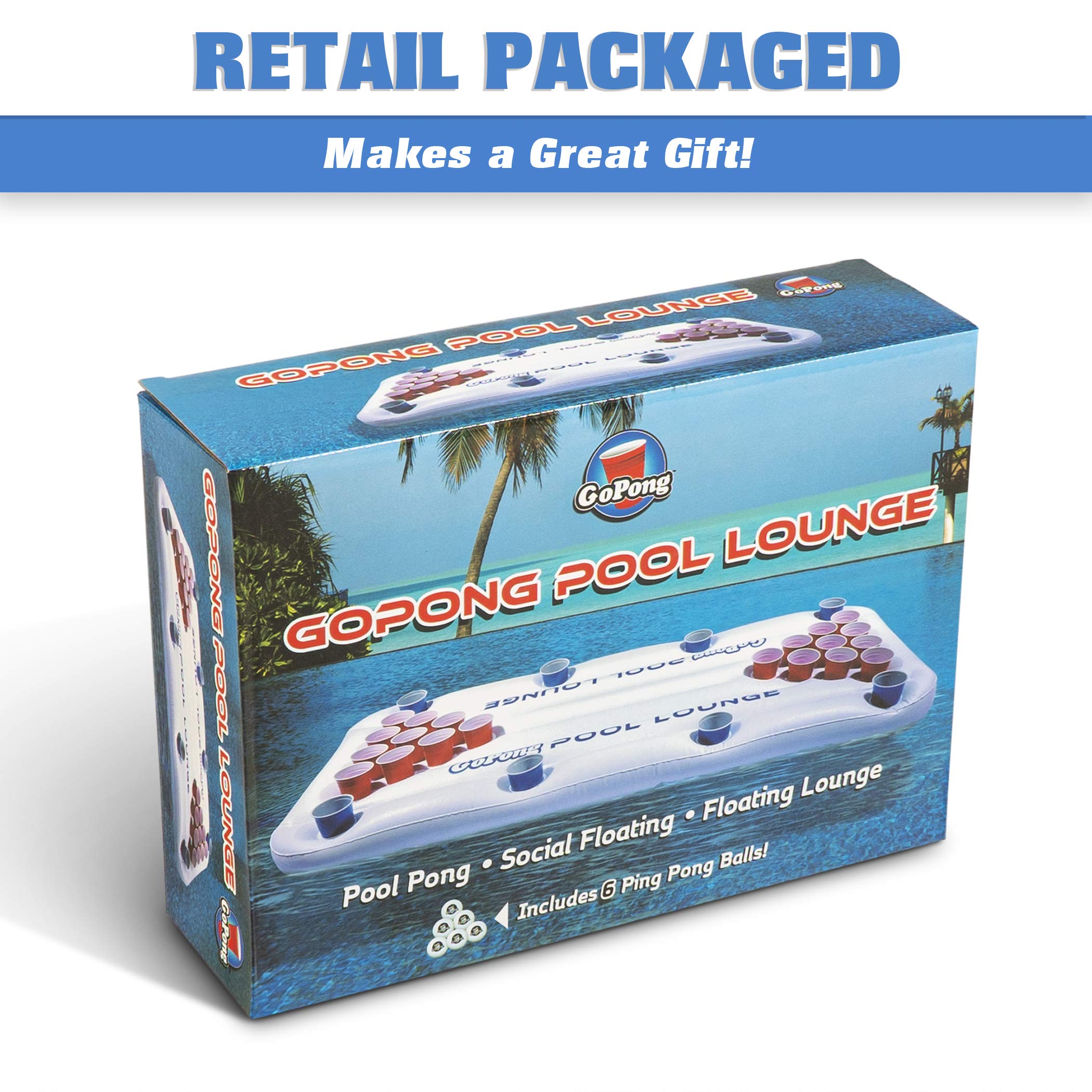 GoPong empaque retail listo para regalo y fácil almacenamiento