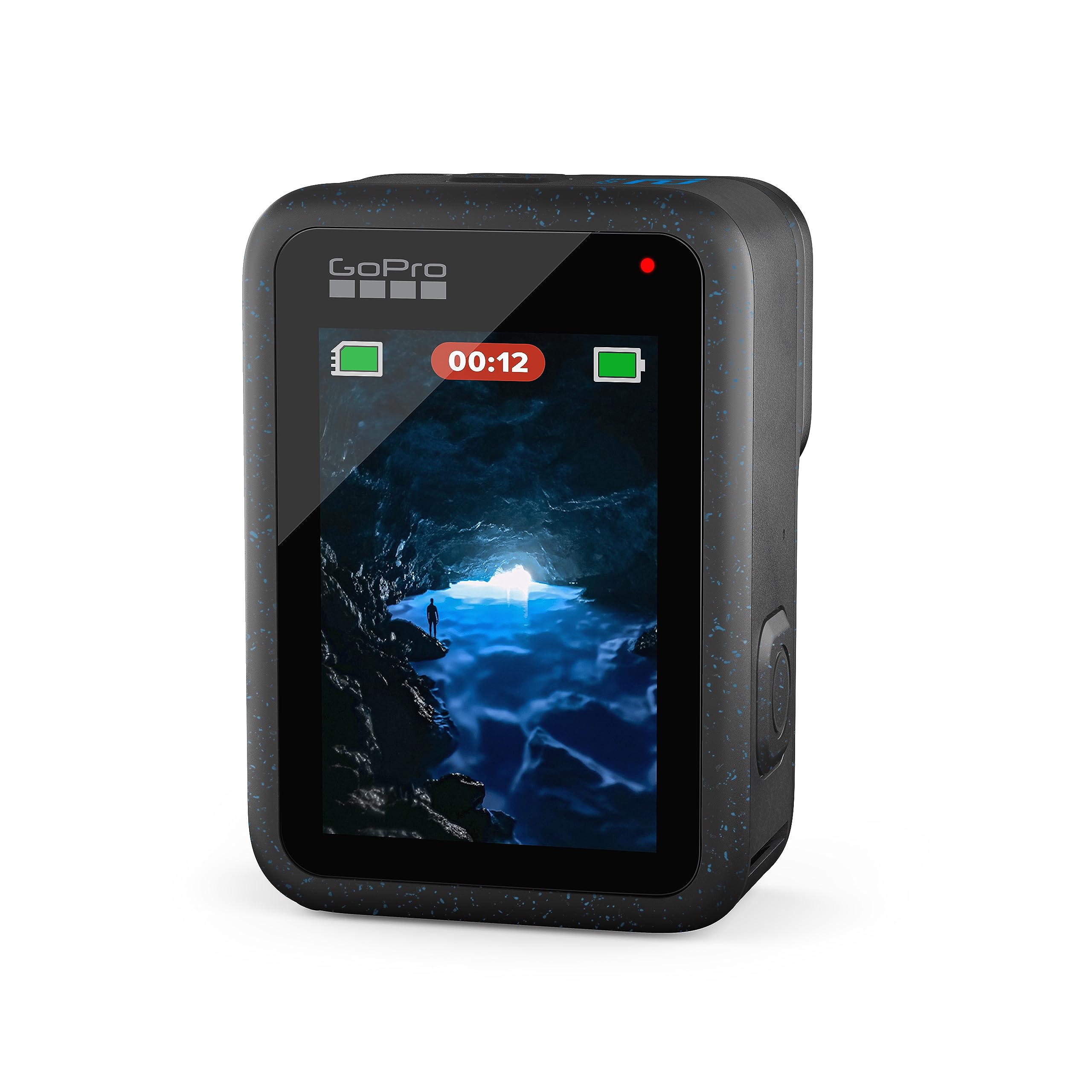 GoPro HERO12 Black montada en casco de bicicleta mostrando uso manos libres