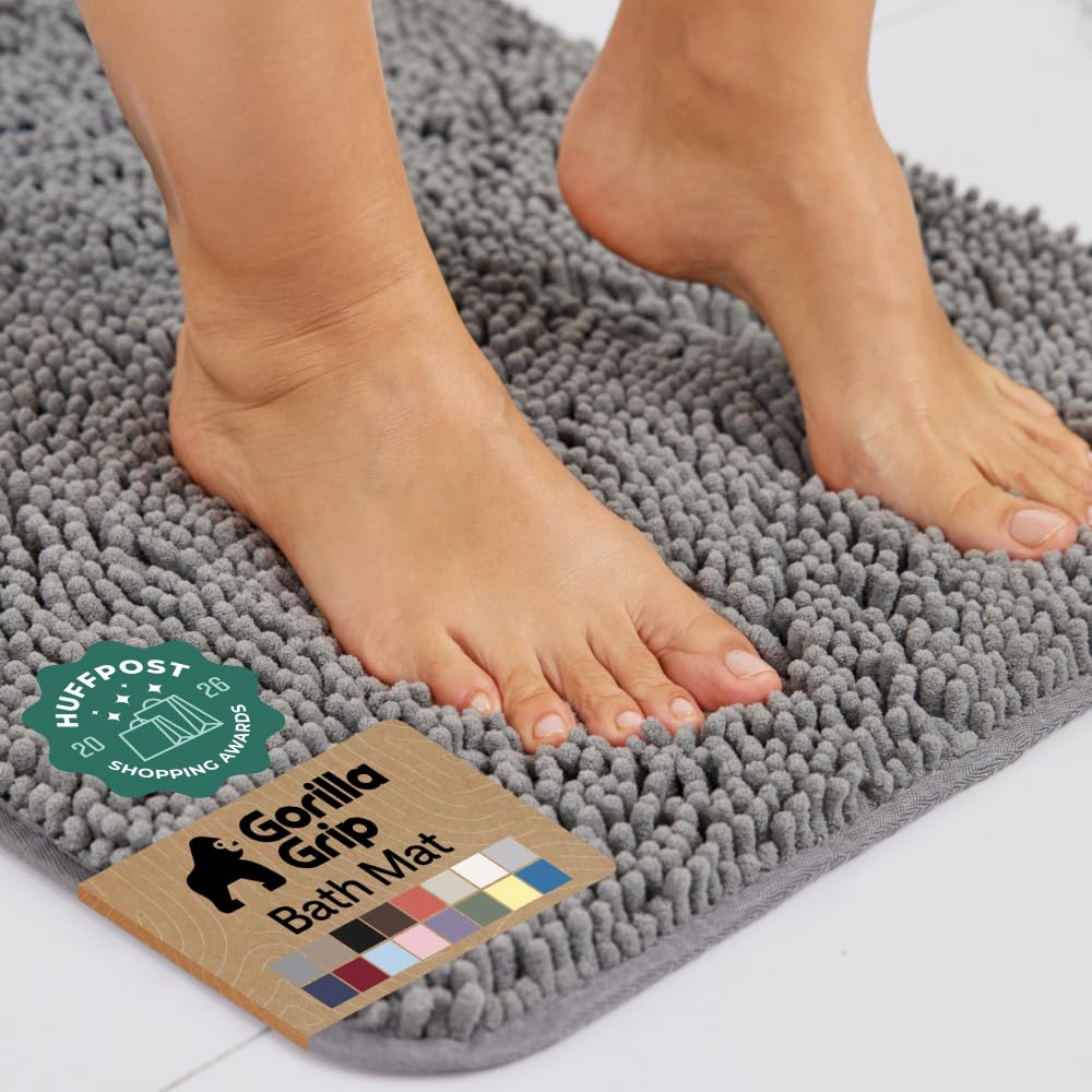 GORILLA GRIP alfombra frontal gris mostrando suavidad y confort