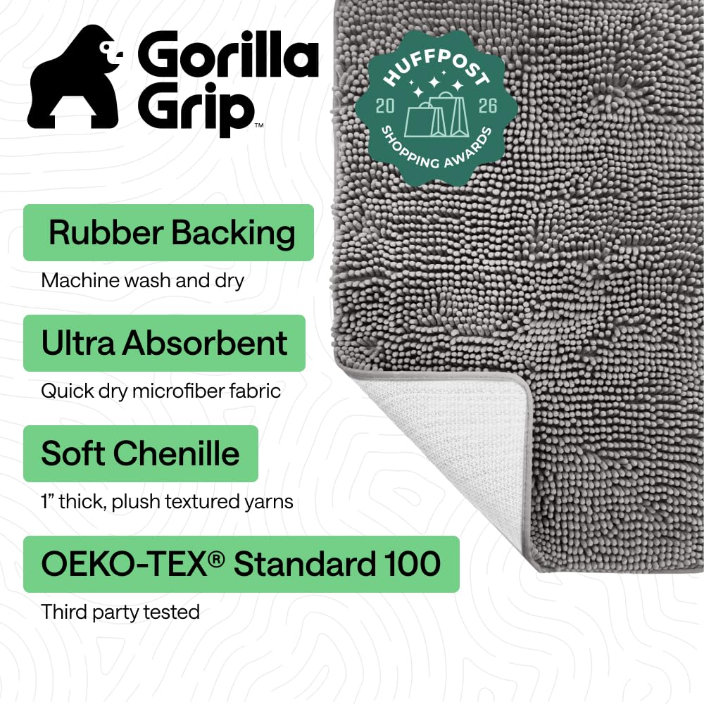 GORILLA GRIP primer plano chenille absorbe humedad y esponjosidad