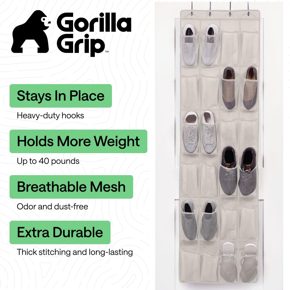 GORILLA GRIP primer plano de la malla de un bolsillo mostrando ventilación