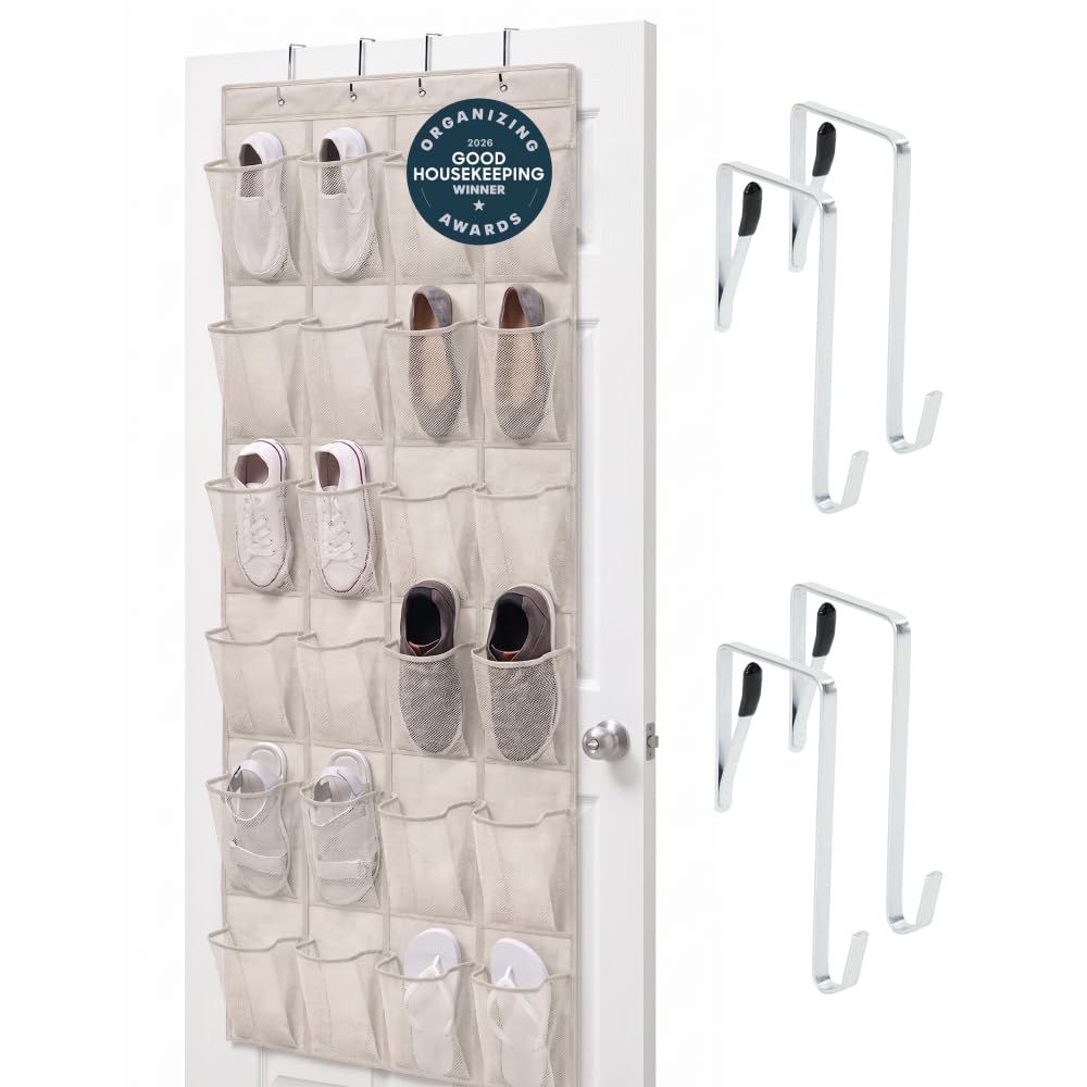 GORILLA GRIP vista frontal del organizador colgado en puerta que ahorra espacio