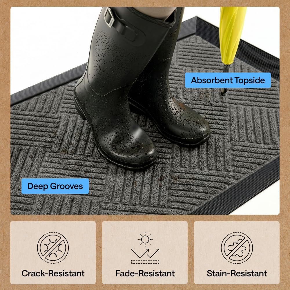 GORILLA GRIP comparación de grosor bajo para puertas que se abren sin obstáculo
