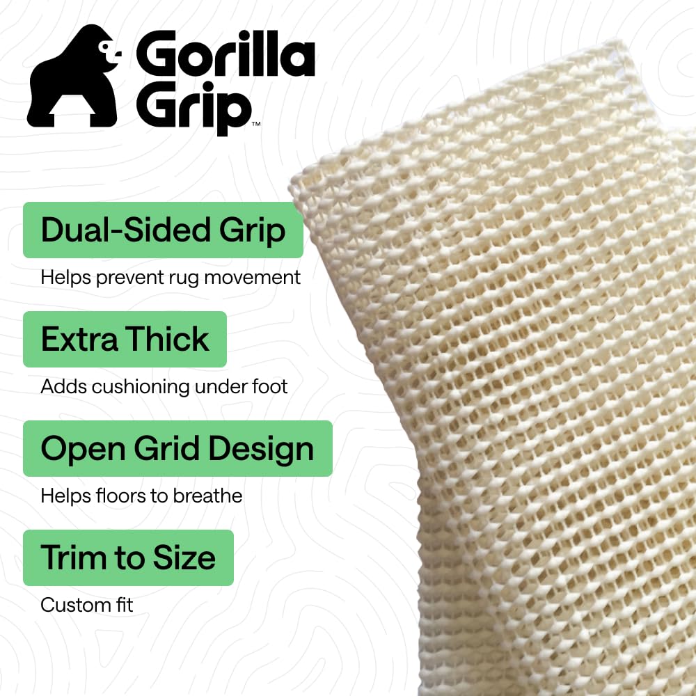 GORILLA GRIP detalle de textura en rejilla, mejor ventilación
