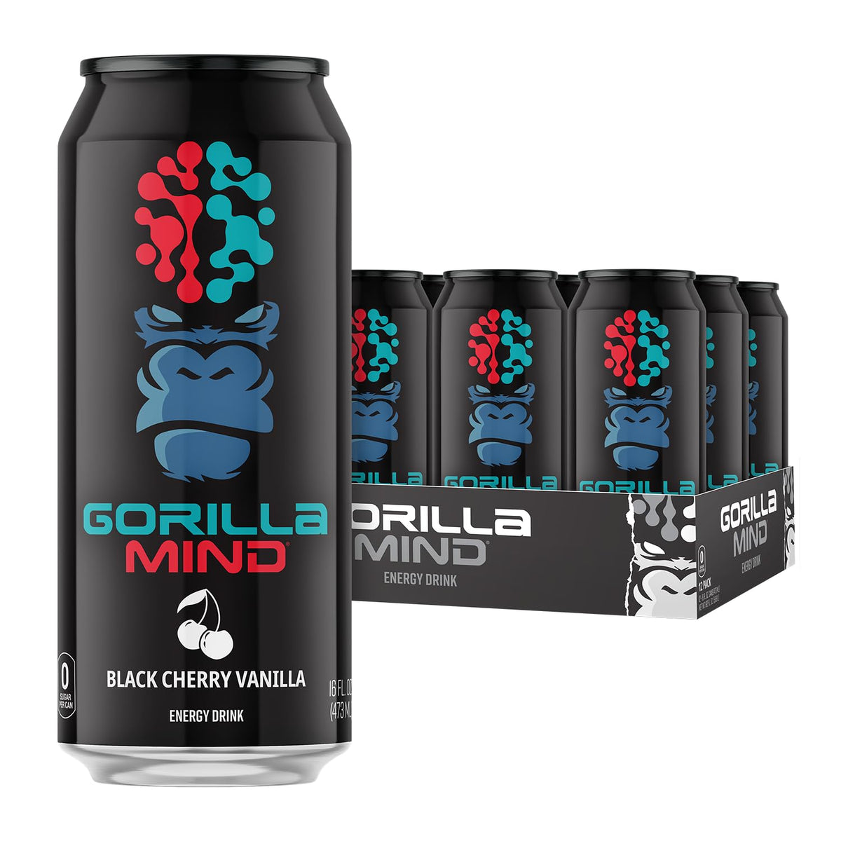 Gorilla Mind lata frontal mostrando etiqueta y beneficio enfoque