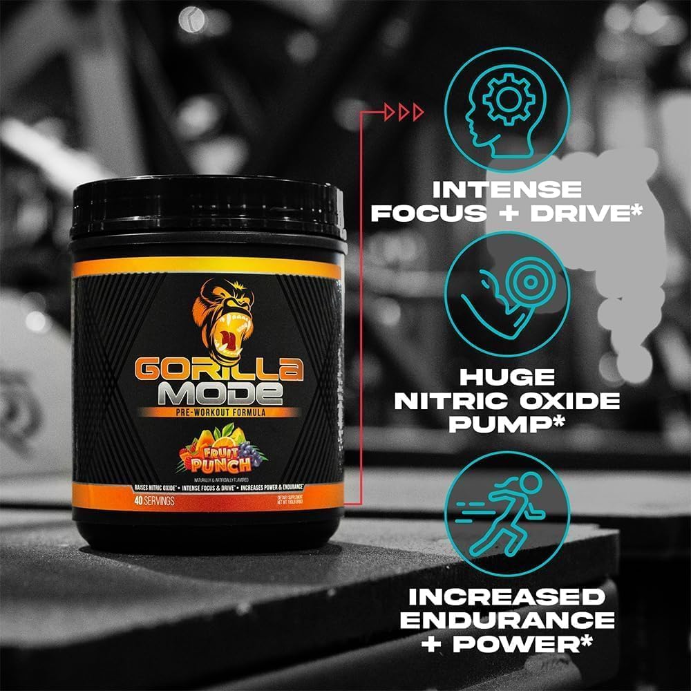Gorilla Mind Gorilla Mode cucharada medida lista para mezclar rápida energía