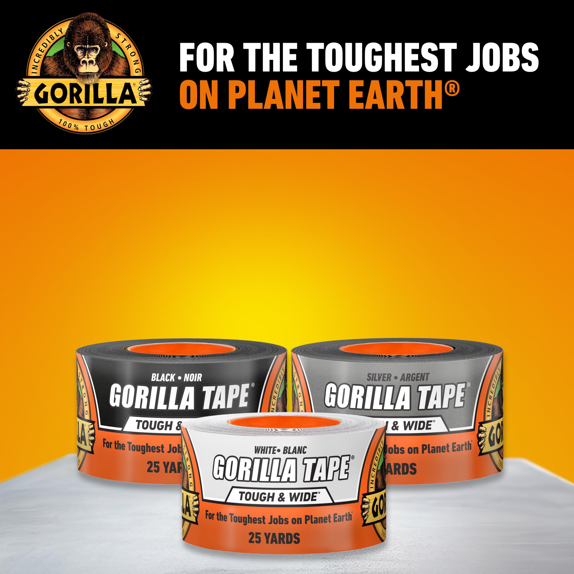 GORILLA tape detalle de textura del adhesivo que muestra agarre superior
