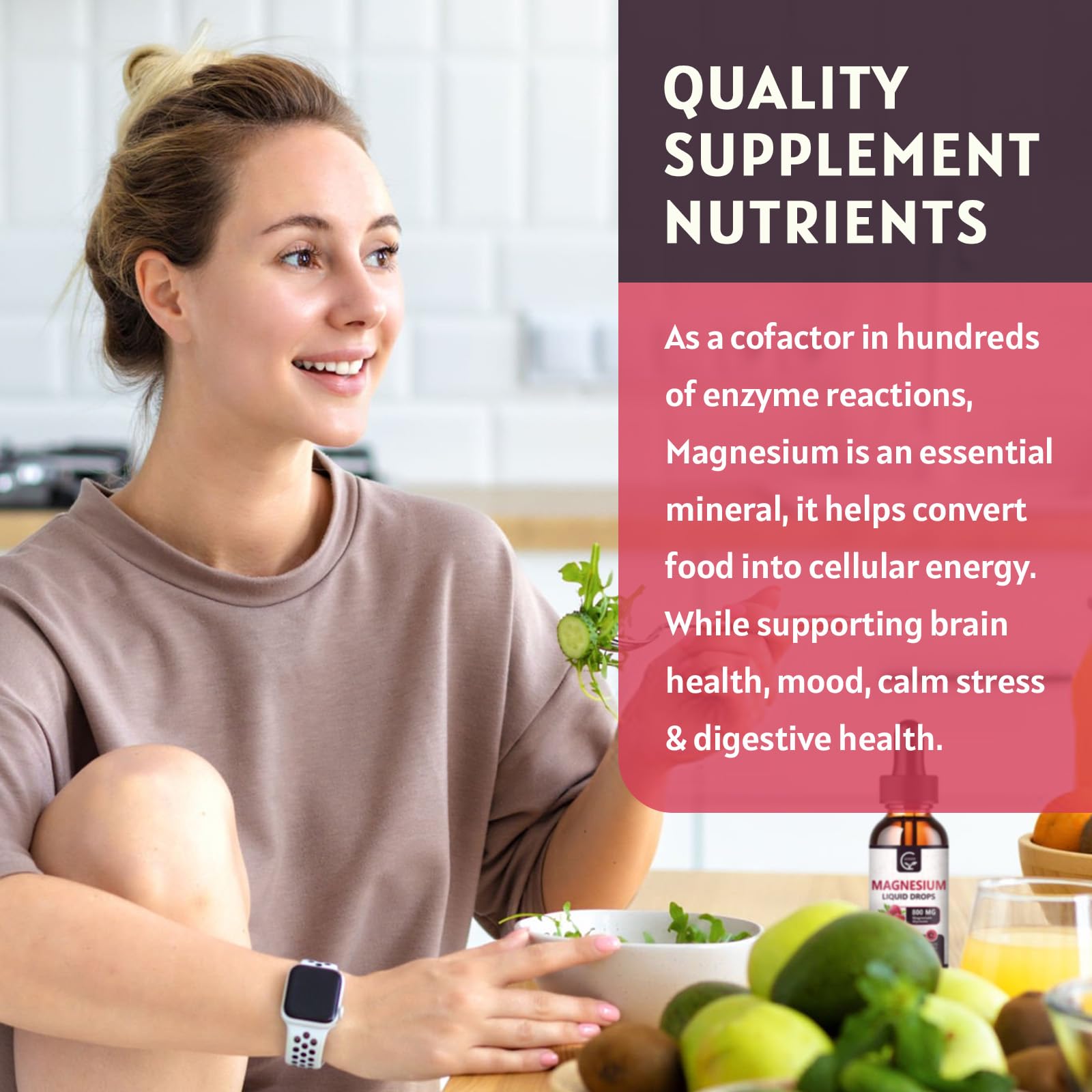 GORNVB etiqueta con lista de ingredientes incluyendo D3, L-teanina y GABA