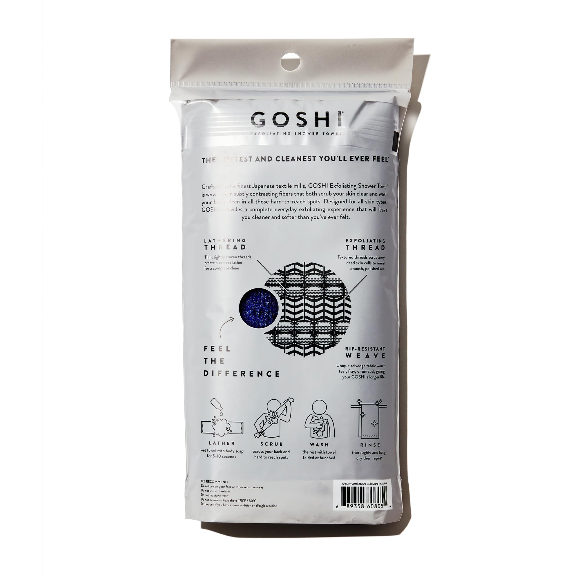 GOSHI textura de malla en primer plano, detalle que maximiza la espuma
