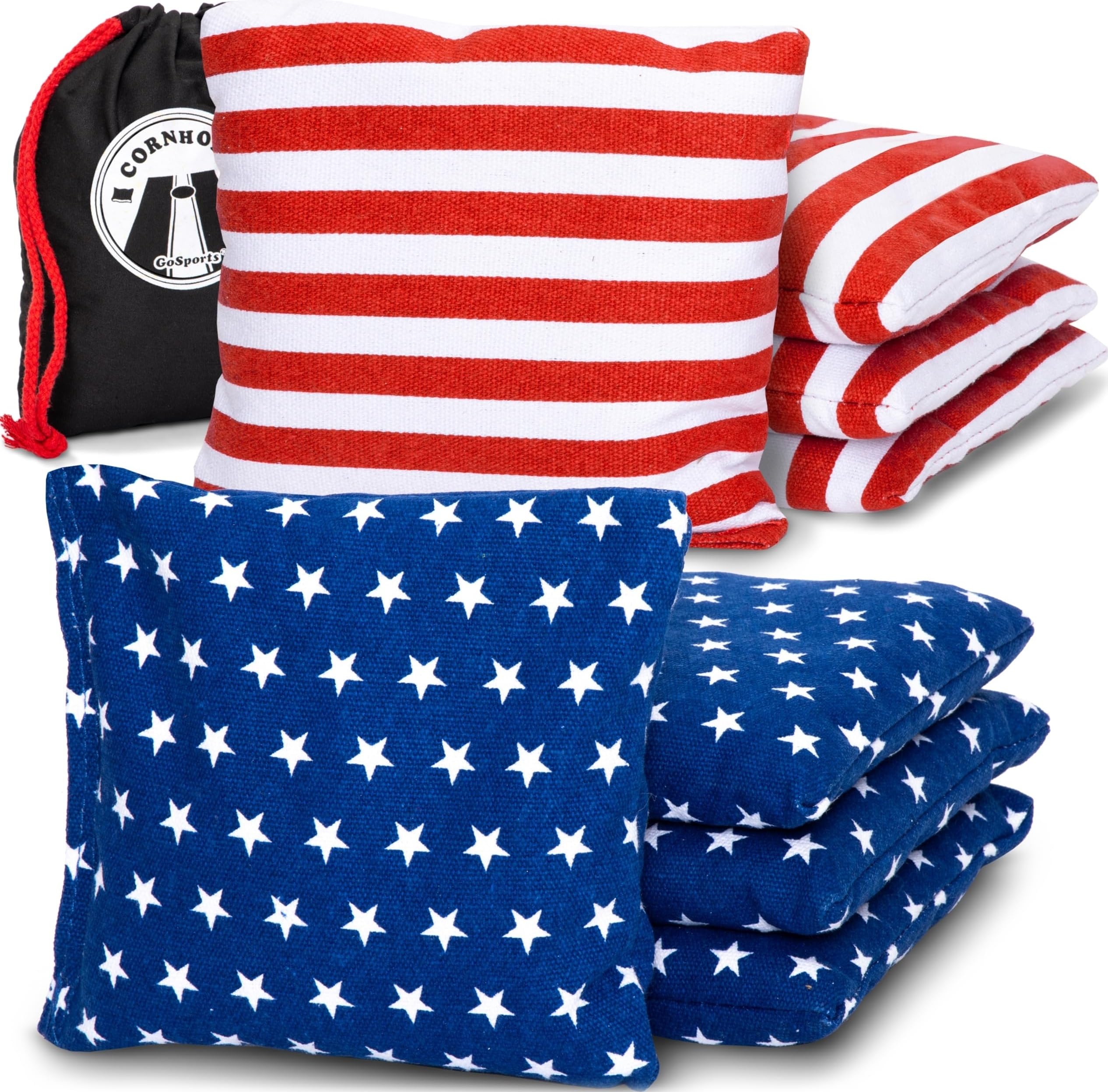 GoSports frontal con diseño Stars and Stripes, durabilidad visible