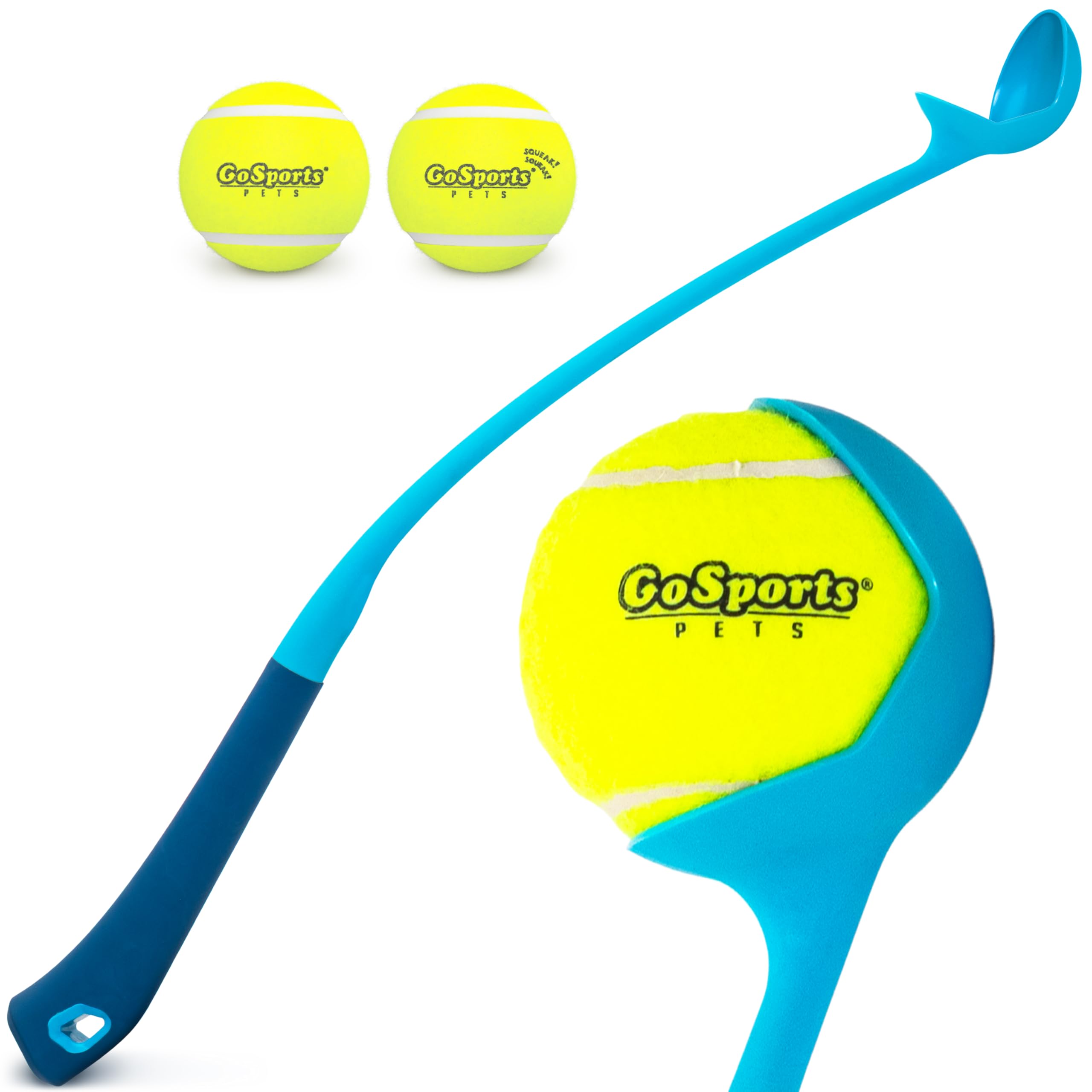 GoSports lanzador frontal mostrando diseño ergonómico y agarre cómodo