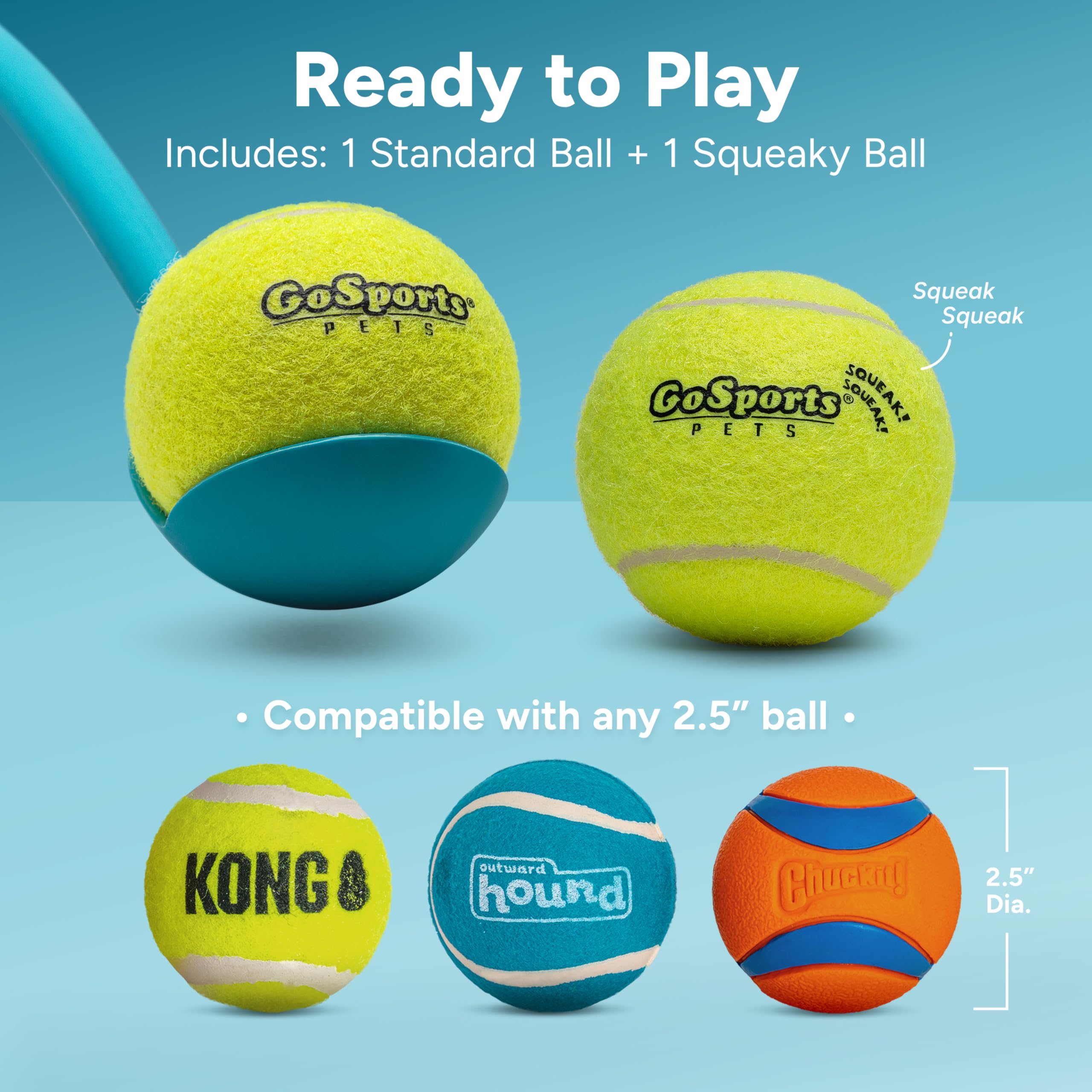 GoSports lanzador recogiendo pelota sin manos para higiene y rapidez