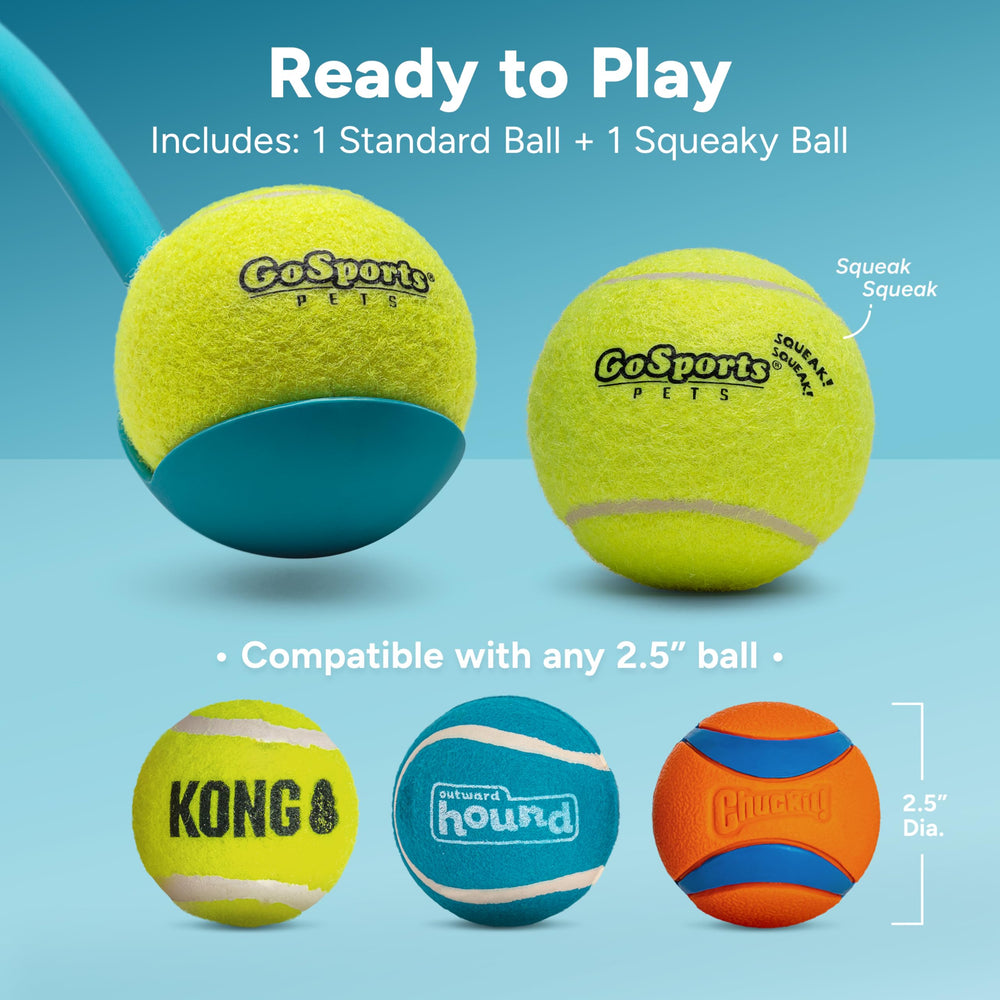 GoSports lanzador recogiendo pelota sin manos para higiene y rapidez
