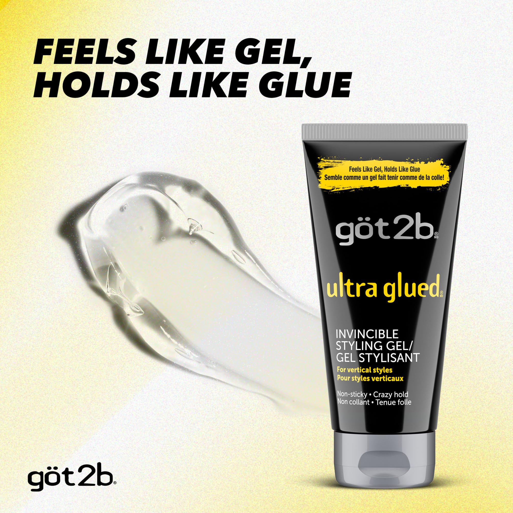 got2b slick back acabado liso con brillo y control total del cabello