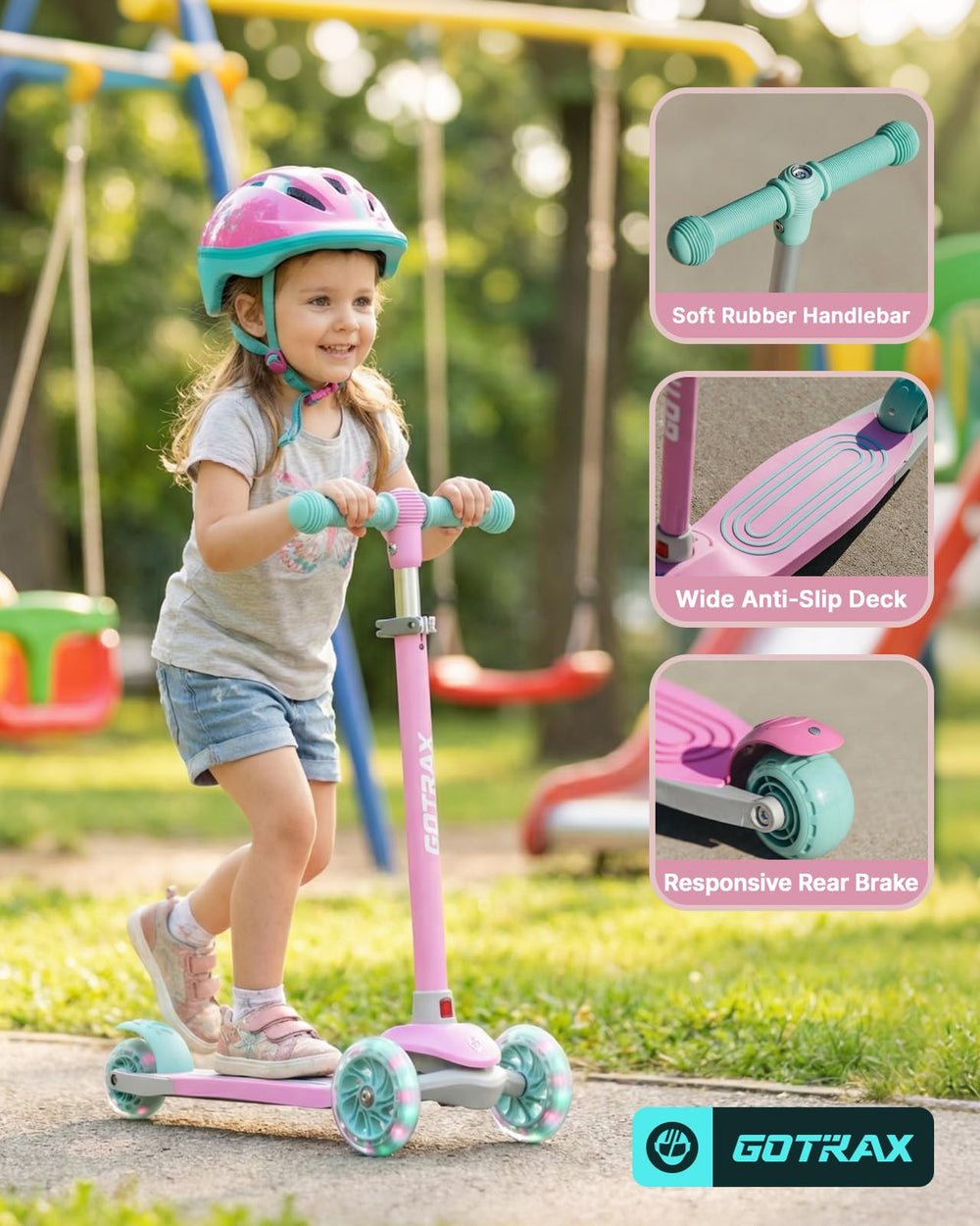 Gotrax KS1 deck antideslizante para apoyo seguro del pie