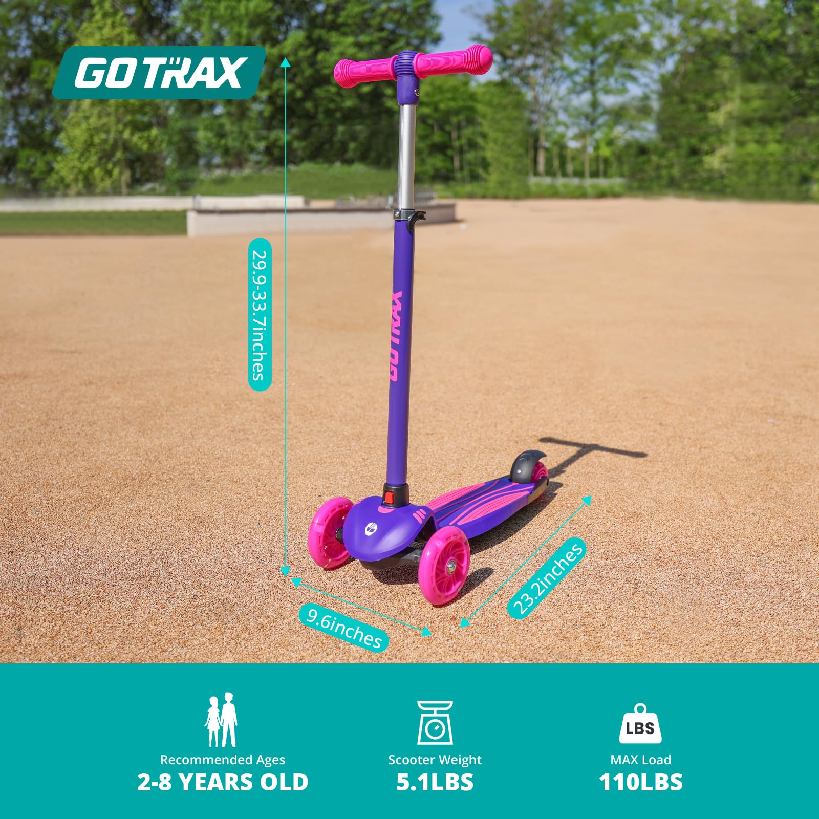 Gotrax KS1 niño montando al aire libre diversión y equilibrio
