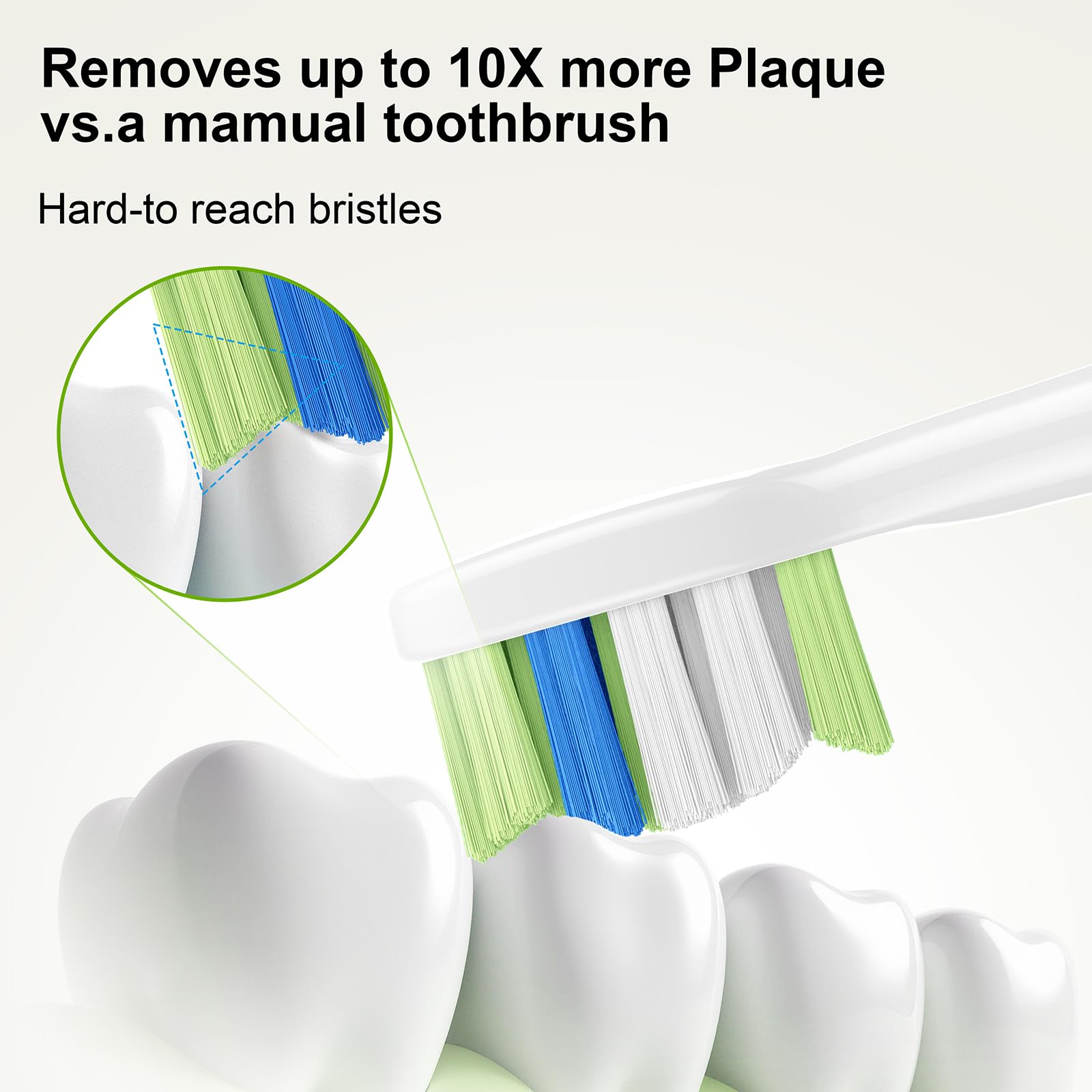 GottaShine detalle cerdas en W que mejora limpieza interdental